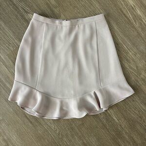 J. Crew Soft Cream Mini Skirt with Ruffle Hem
